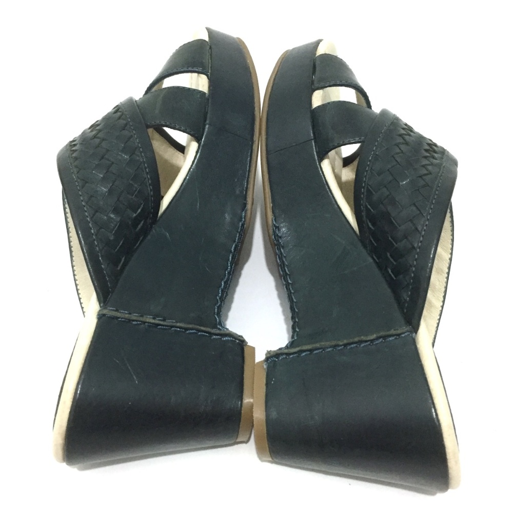 Frye Dark Green Weave Leather Wedge - Picture 6 of 8